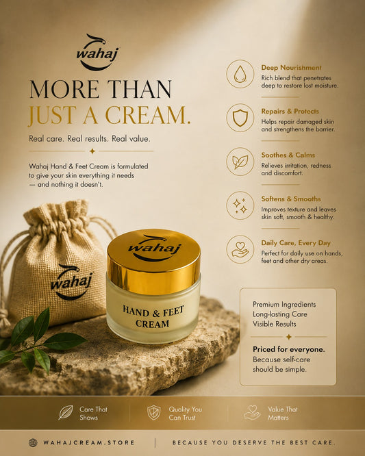 Wahaj Hand & Feet Cream - Soft Smooth Hands & Feet Again Before After