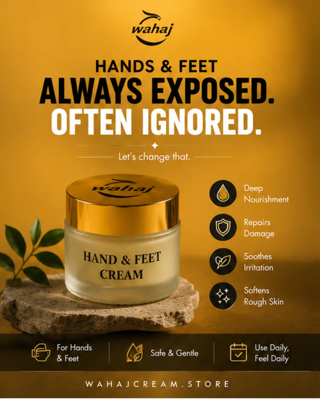 Wahaj Hand & Feet Cream - Hands & Feet Always Exposed Often Ignored