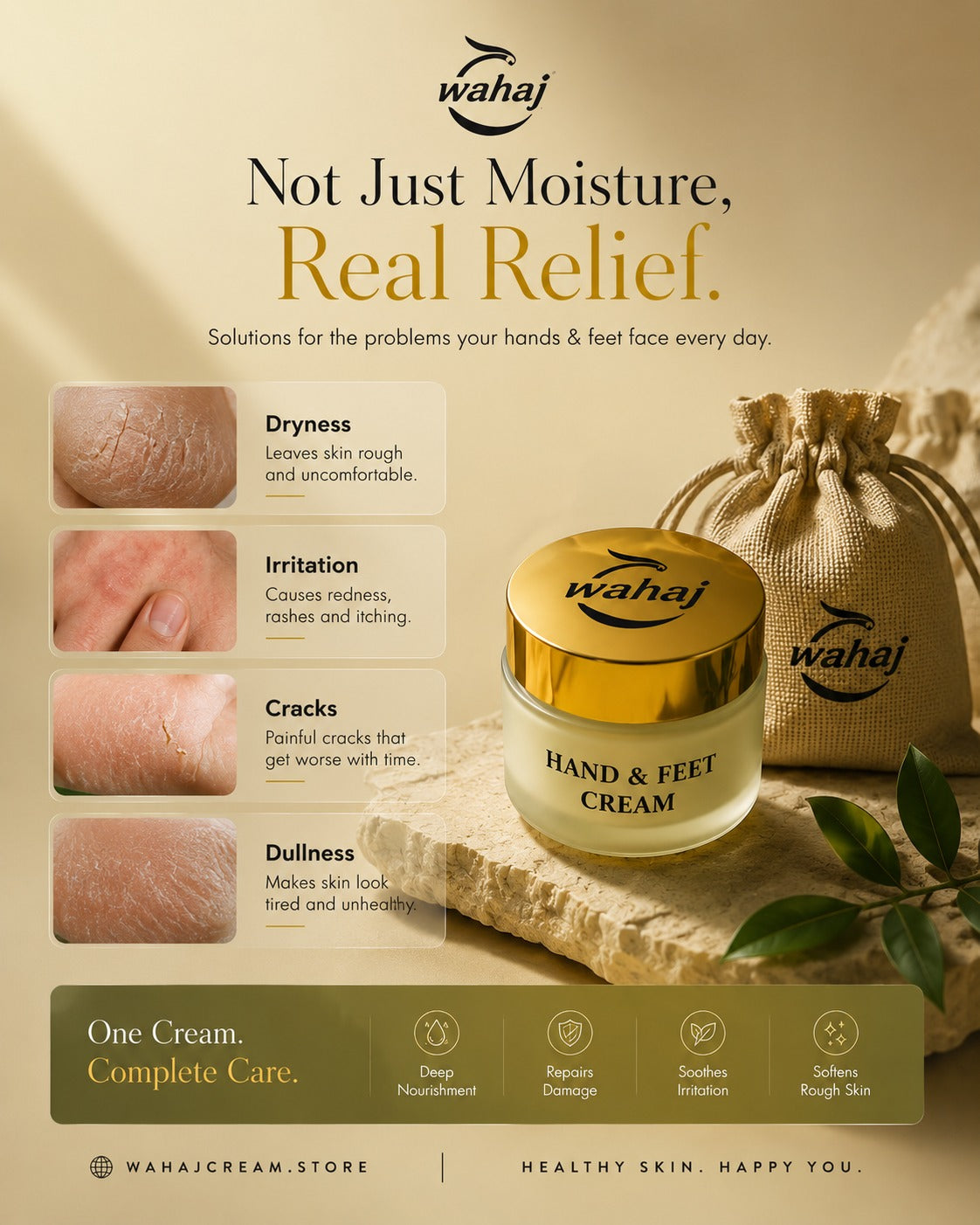 Wahaj Hand & Feet Cream - Dry Rough Damaged Skin Not Anymore