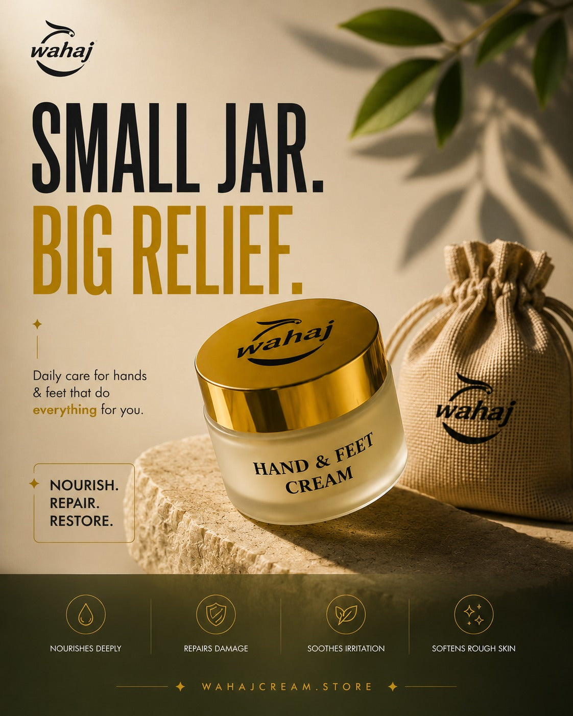 Wahaj Hand & Feet Cream - Strong Skin Confident You