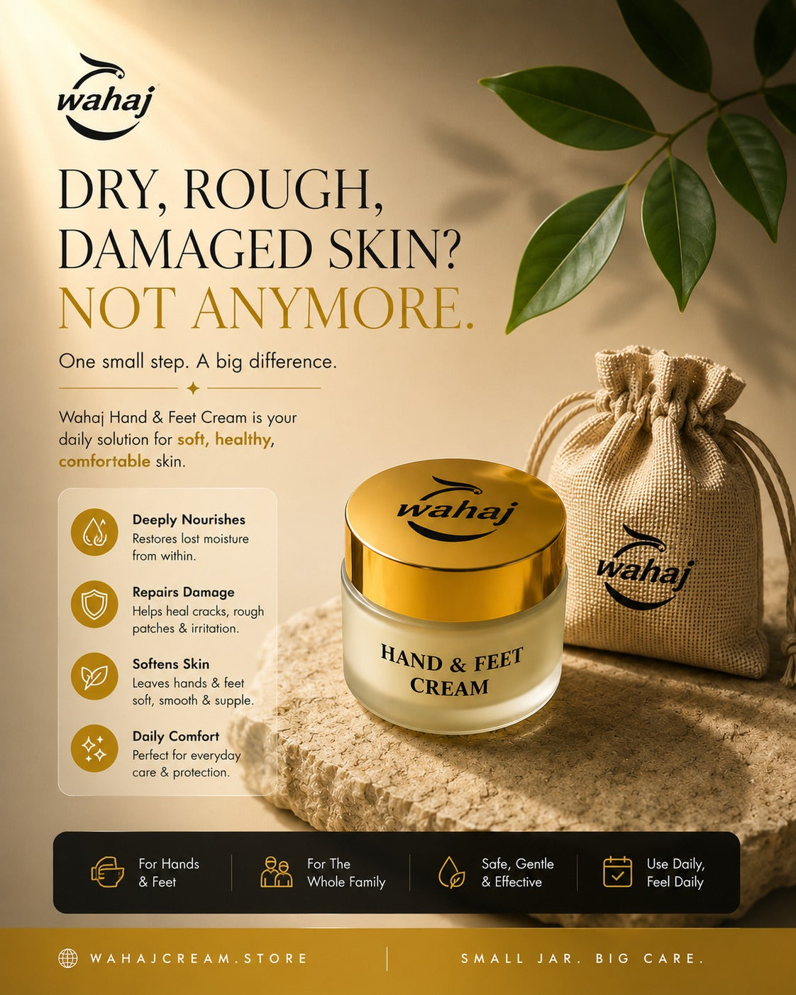 Wahaj Hand & Feet Cream - Repair Care for the skin that carries you