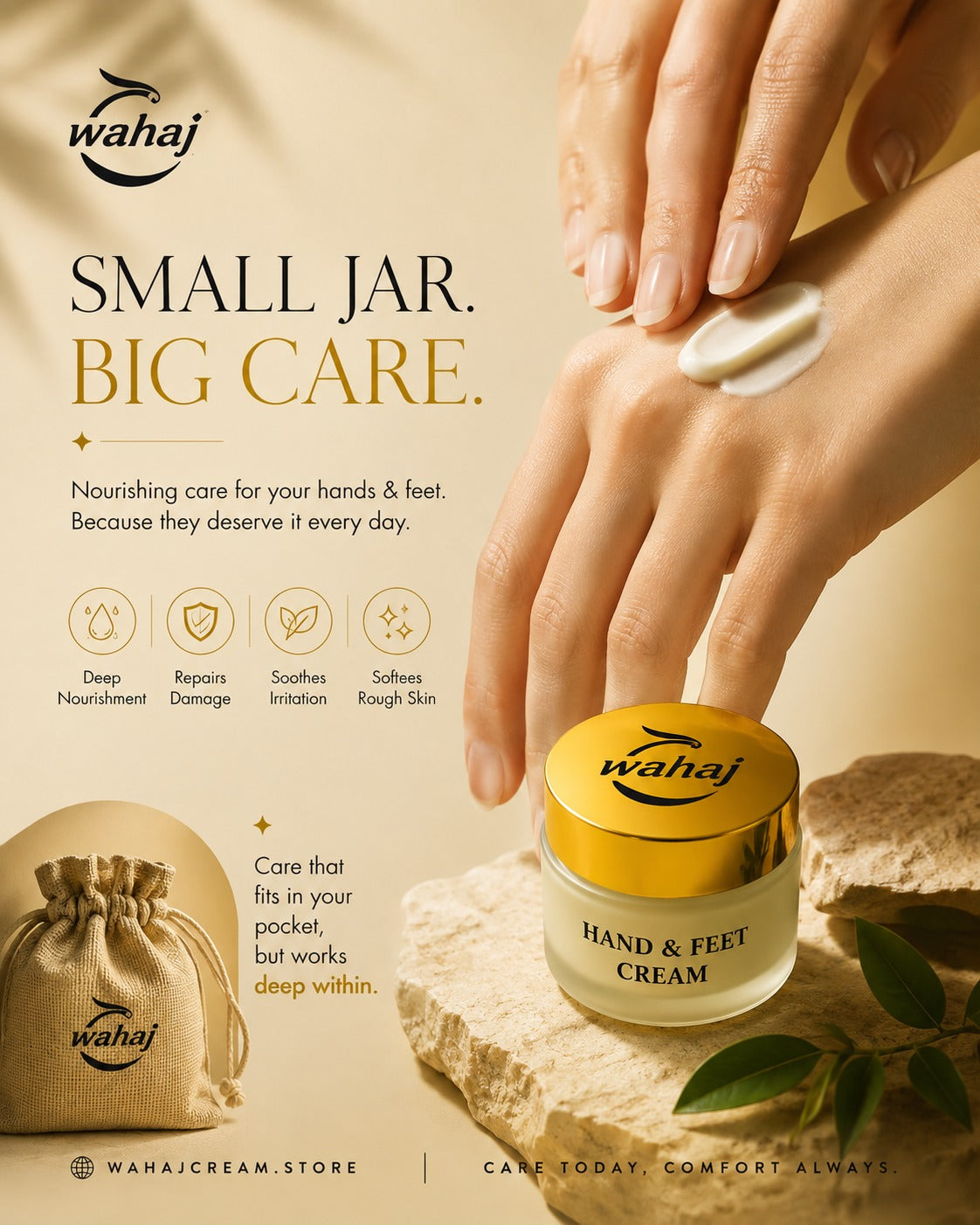 Wahaj Hand & Feet Cream - Product Photography Collage